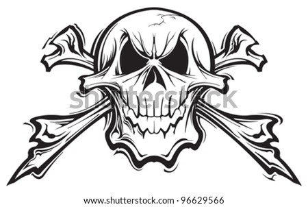 Skull And Crossbones Stock Vector Illustration 96629566 : Shutterstock