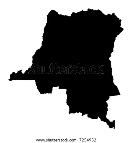 maps of republic of the congo. stock photo : Detailed map of