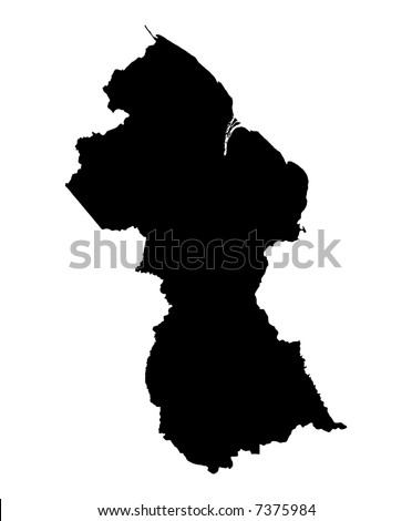 maps of guyana. Detailed map of Guyana,