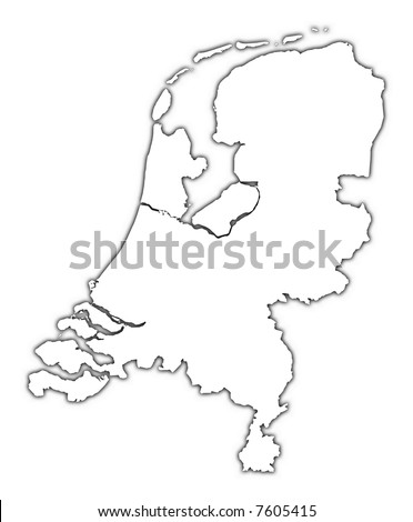 Netherlands outline map