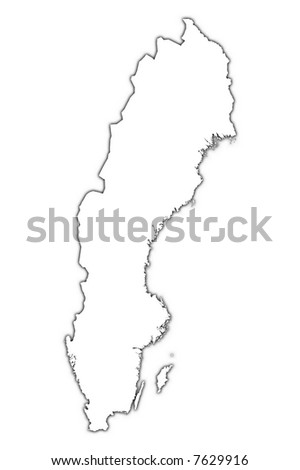 stock photo : Sweden outline