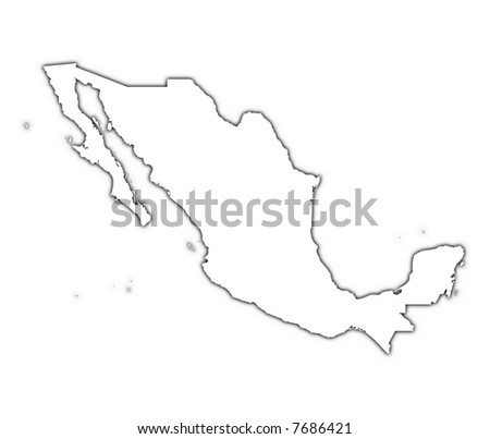 mexico map outline. stock photo : Mexico outline