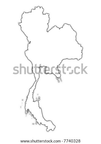 Thailand Outline Map