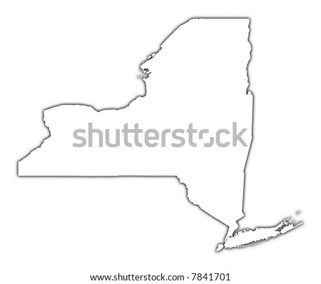 new york state outline map. New York (USA) outline map