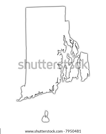 Rhode Island (USA) outline map with
