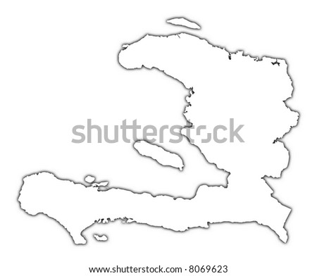 stock photo : Haiti outline