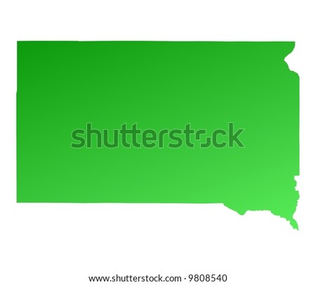 political map of south dakota. South Dakota map, USA.