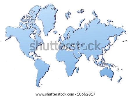 world map political high resolution. stock photo : World map filled