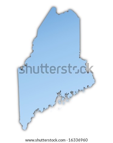 map of maine usa. stock photo : Maine (USA) map