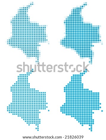 Colombian Map Vector