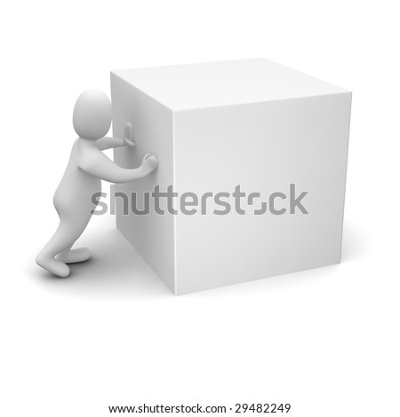 Man Pushing Box