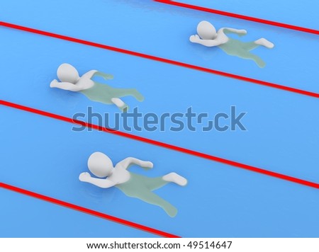 Cartoon Swimming Race