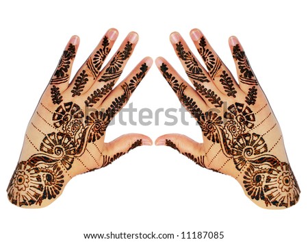 stock photo Hand with Henna design