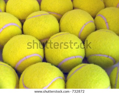 group of tennis balls