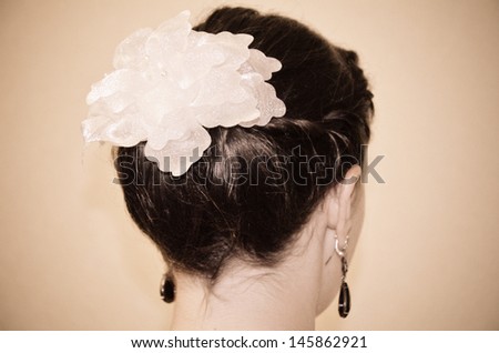 Evening woman hairstyle