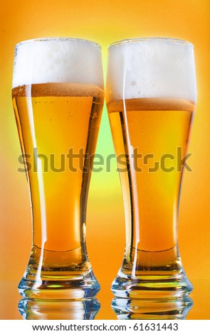 glass of cold wheat beer
