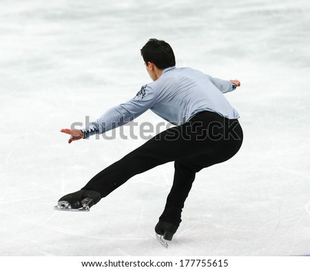 Sochi, RUSSIA - February 14, 2014: Patrick CHAN (CAN) on ice during figure skating competition of men free skating at Sochi 2014 XXII Olympic Winter Games