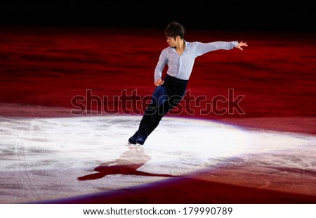 Sochi, RUSSIA - February 22, 2014: Daisuke TAKAHASHI at Figure Skating Exhibition Gala at Sochi 2014 XXII Olympic Winter Games