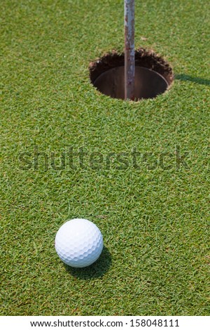 golf ball and hold sport portrait