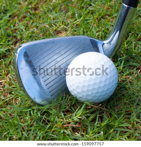 play golf sport set iron drive in rough
