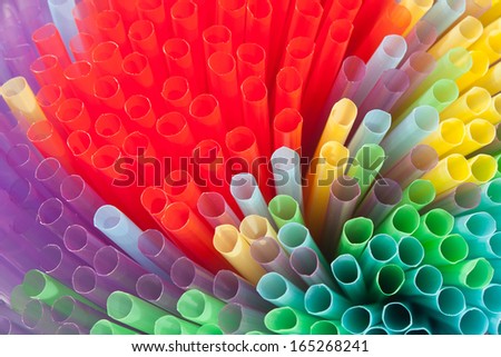 colorful abstract drinking straw background