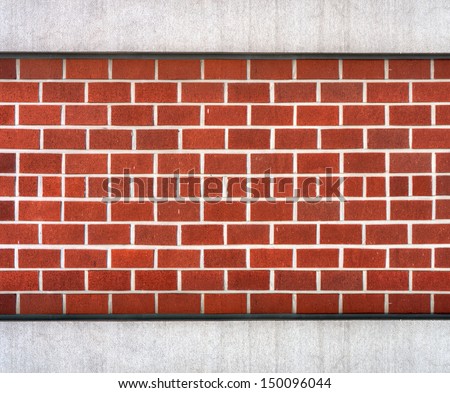Dark red block brick wall