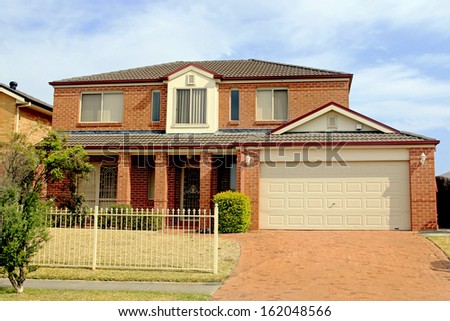 A typical two storey house building in Australia