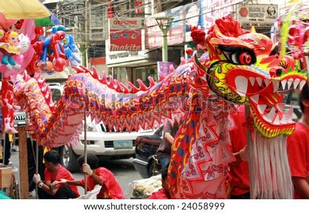 MANILA - JANUARY 26: Chinese community celebrates The Chinese New Year on January 26, 2009, The new year had a street party around Chinatown.