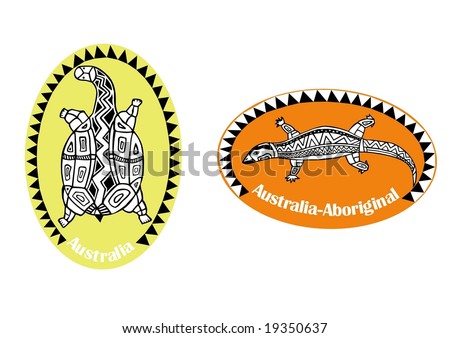 aboriginal art animals. stock vector : animals-art