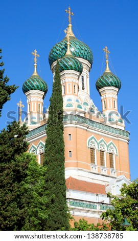 The Russian Orthodox church in Nice, France
