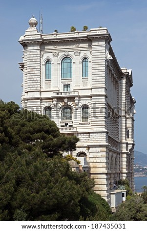 MONTE CARLO, MONACO - MAY 1: Oceanographic Museum is a museum of marine sciences on May 1, 2013 in Monte Carlo, Monaco. It was inaugurated in 1910 by Monaco\'s modernist reformer, Prince Albert I.