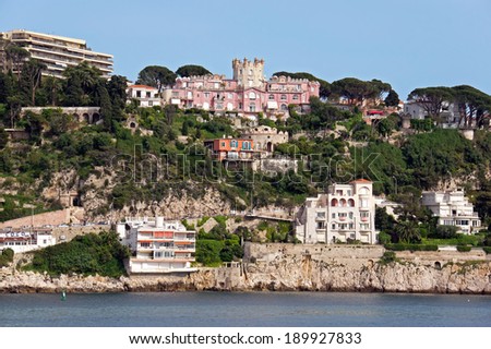 NICE, FRANCE - MAY 4: Architecture of city of Nice in the southern France on May 4, 2013 in Nice, France. Nice is a symbol of Provence Alpes Cote d\'Azur.