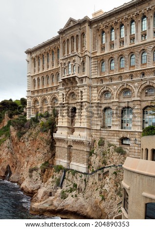 MONTE CARLO, MONACO - APRIL 28: Oceanographic Museum is a museum of marine sciences on April 28, 2013 in Monte Carlo, Monaco. It was inaugurated in 1910 by Prince Albert I.