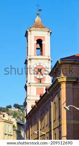 NICE, FRANCE - MAY 3: Architecture of city of Nice in the southern France on May 3, 2013 in Nice, France. Nice is a symbol of Provence Alpes Cote d\'Azur.