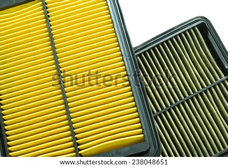comparison between new and used air filter for car