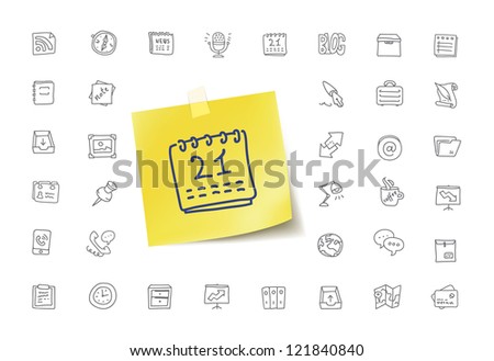 Doodle Icons Set 2 Office Items Doodle Icons Set 2 Office Items