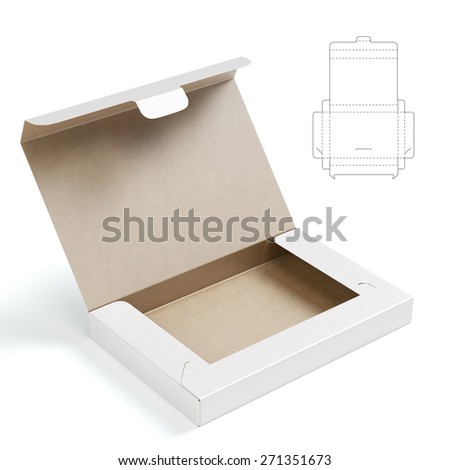 Folder Box with Lock and Die Cut Template Folder Box with Lock and Die Cut Template