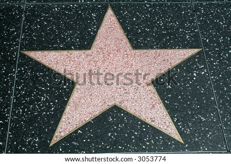 Hollywood Walk Fame Star on Blank Walk Of Fame Star Stock Photo 3053774   Shutterstock