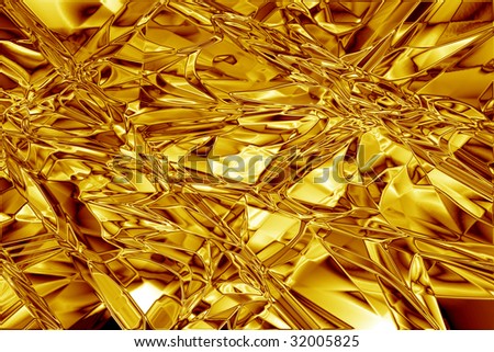 Gold foil abstract crinkled texture
