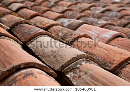 Traditional provencal roofing tiles