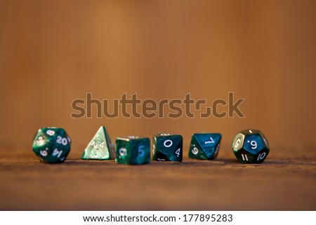 Pen and paper role playing game dices
