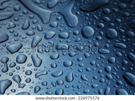 Blue raindrop background concept