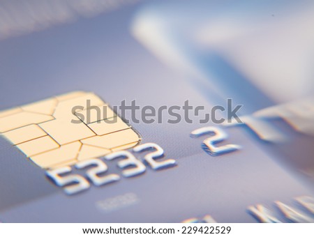 Detail shot of a credit card