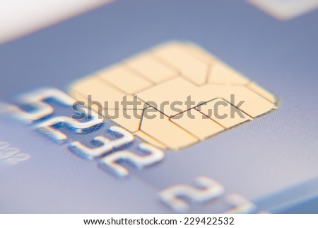 Detail shot of a standard credit card