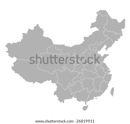 Map Of China Provinces. map of China showing the