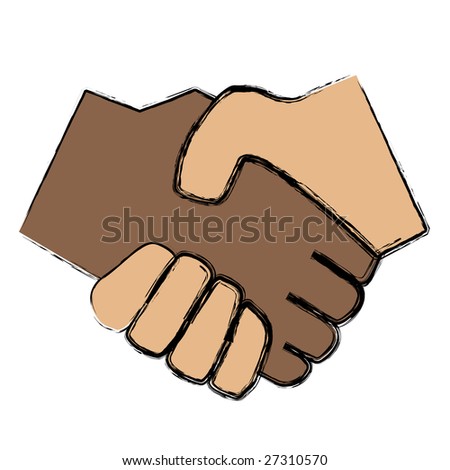 black and white hands shaking. white person shaking hands