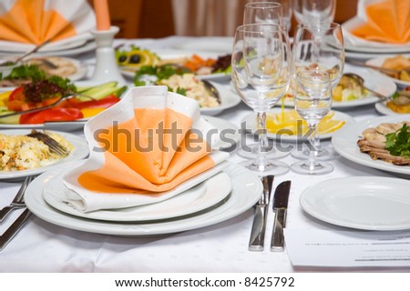 good served luxury banquet table