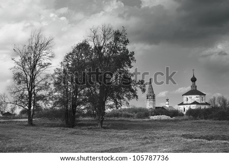 Old church (circa 1700) in small town Suzdal - living museum of russian history
