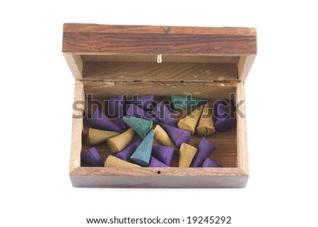 Wooden gift box with natural Indian incense