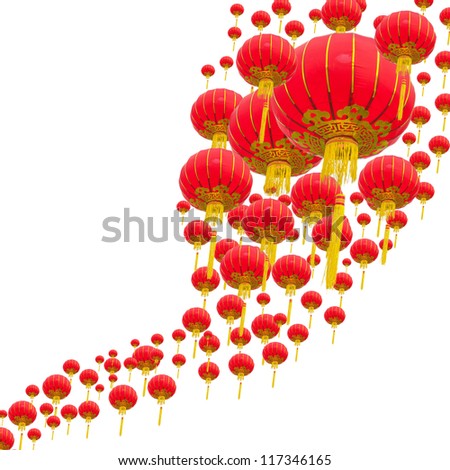 Chinese lanterns withe white background Chinese lanterns withe white background